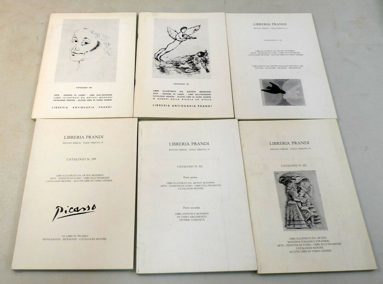 LIBRERIA ANTIQUARIA PRANDI LOTTO Cataloghi 1984[EDIZIONI LUSSO,LIBRI ILLUSTRATI