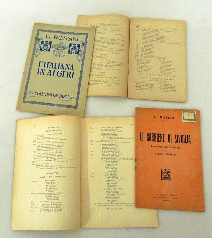 Libretti Rossini,GUGLIELMO TELL/BARBIERE DI SIVIGLIA/ITALIANA IN ALGERI[lirica