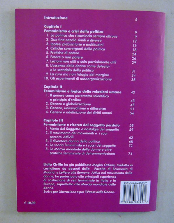 Lidia Cirillo,LA LUNA SEVERA MAESTRA,2003[femminismo,movimenti sociali