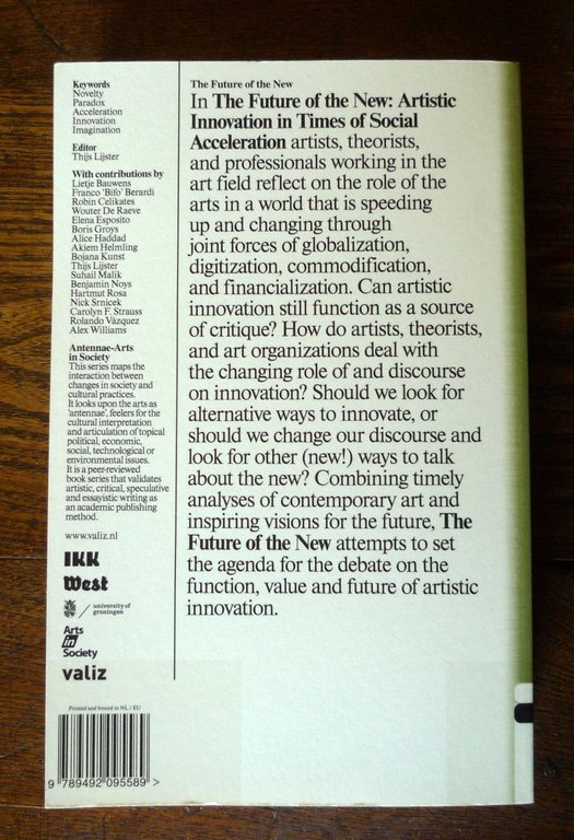 Lijster(ed.),THE FUTURE OF THE NEW ARTISTIC INNOVATION,2018 Valiz[estetica,arte