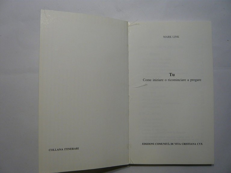 Link,TU.Come iniziare o ricominciare a pregare, 1966[religione