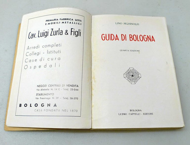 Lino Sighinolfi,GUIDA DI BOLOGNA,1934 Cappelli[storia locale,arte
