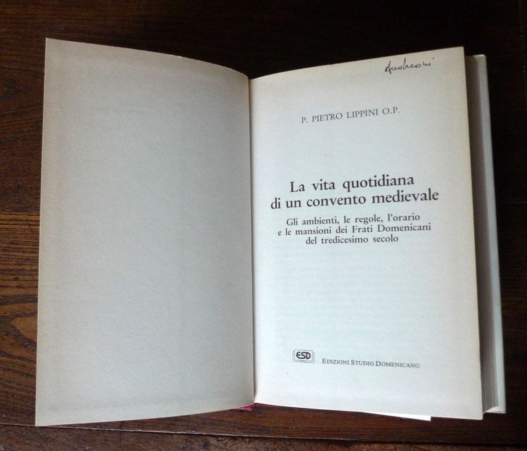 Lippini,LA VITA QUOTIDIANA DI UN CONVENTO MEDIEVALE,1990 ESD[storia,religione