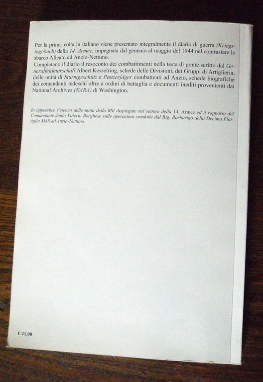 LO SBARCO DI ANZIO.L'operazione Shingle vista dai tedeschi,2004[diari guerra