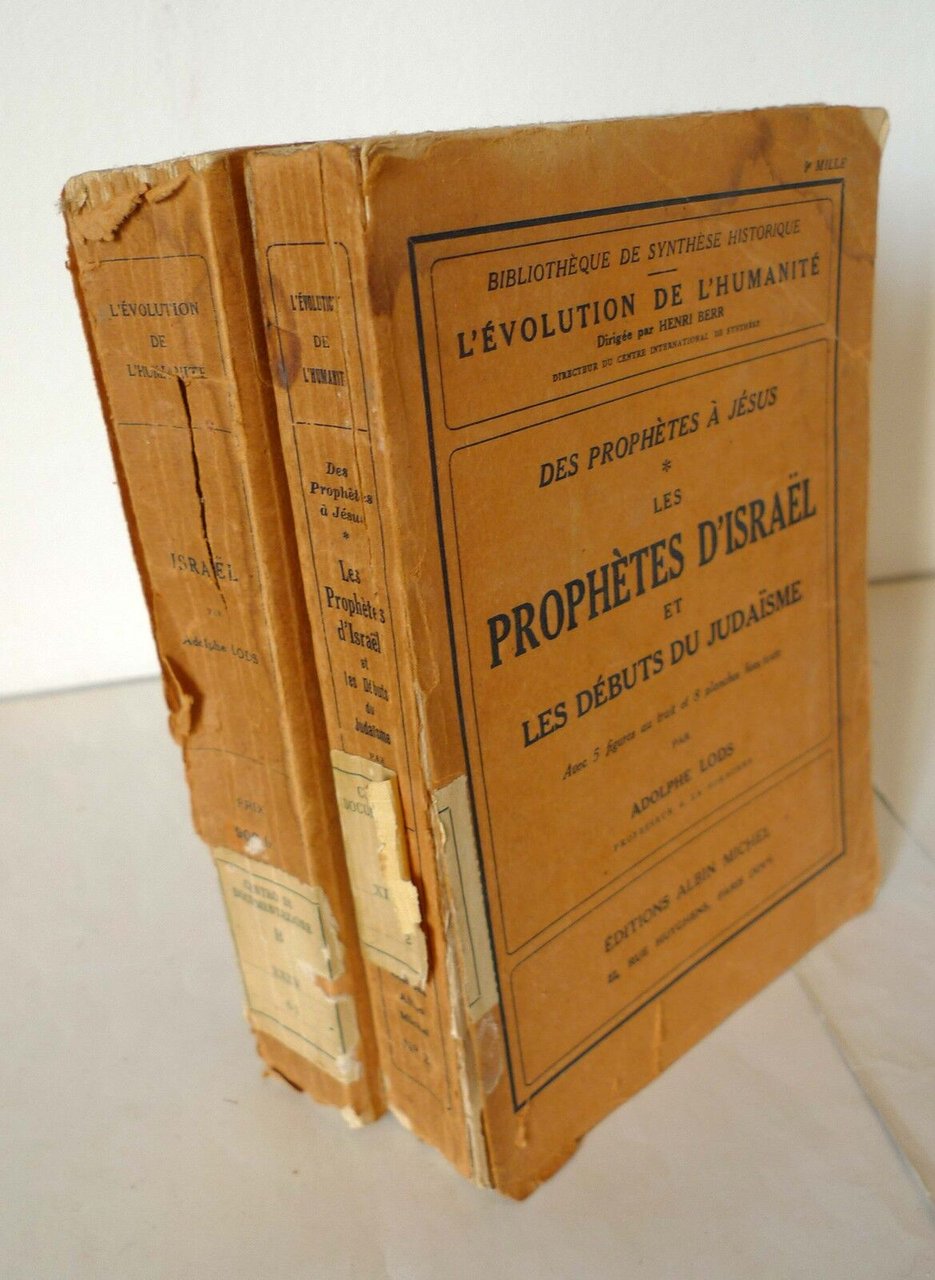Lods LES PROPHETES D'ISRAEL Albin Michel 1950 [judaism,ebraismo]