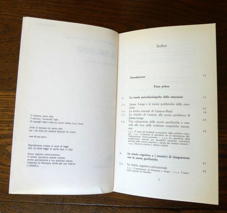 Lombardo/Cardaci,LE EMOZIONI.DALLE TEORIE ALLE PERSONE,2005 Carocci[psicologia