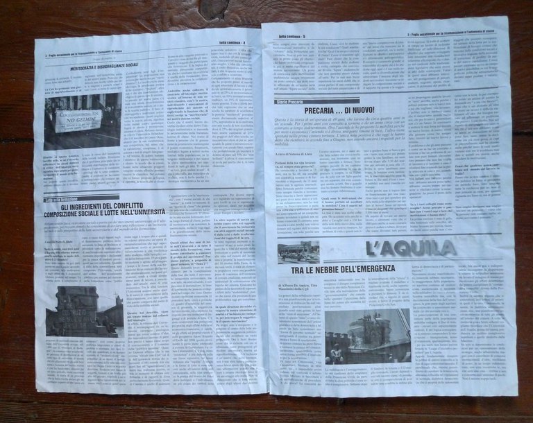 LOTTA CONTINUA.Foglio occasionale 3 2011[comunismo,1 maggio,movimento