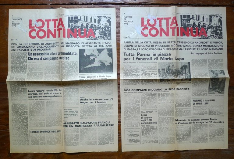 LOTTA CONTINUA.GIORNALE QUOTIDIANO.Agosto 1972[comunismo,Mario Lupo | Immagine Gallery 3