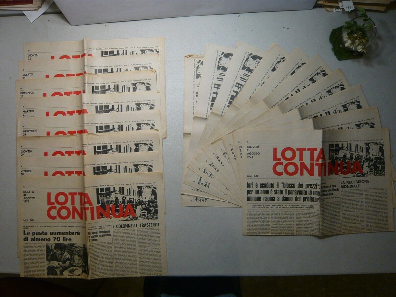 LOTTA CONTINUA.Giornale Quotidiano,Agosto 1974[politica,contestazione,movimento