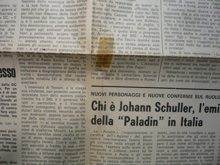 LOTTA CONTINUA.Giornale Quotidiano,Agosto 1974[politica,contestazione,movimento