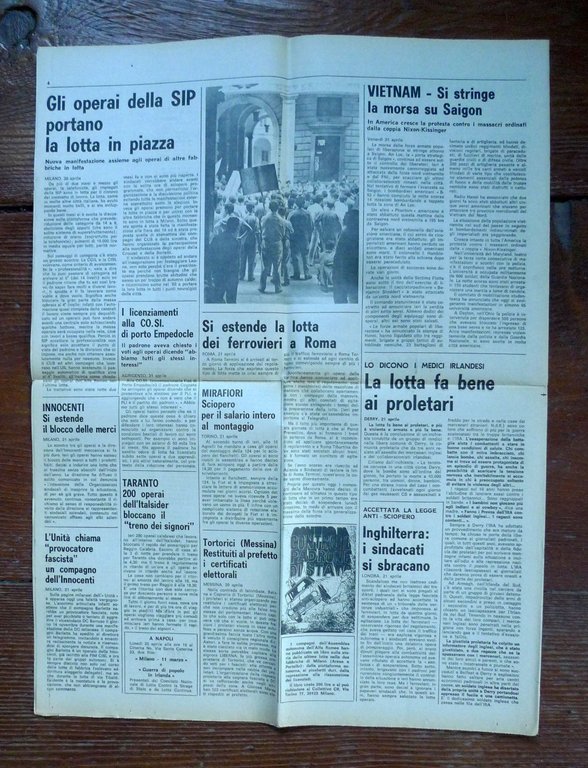 LOTTA CONTINUA Giornale Quotidiano Anno I-N.11 Sabato 22 Aprile 1972[comunismo