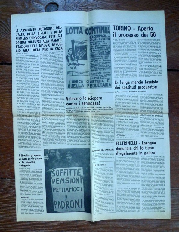 LOTTA CONTINUA Giornale Quotidiano Anno I-N.15 Giovedì 27 Aprile 1972[comunismo