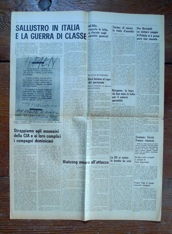 LOTTA CONTINUA Giornale Quotidiano Anno I-N.4 Venerdì 14 Aprile 1972[comunismo
