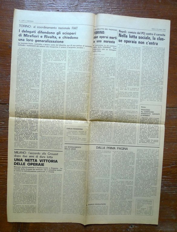 LOTTA CONTINUA Giornale Quotidiano Anno II N.152 Sabato 30 Giugno … | Immagine Gallery 3