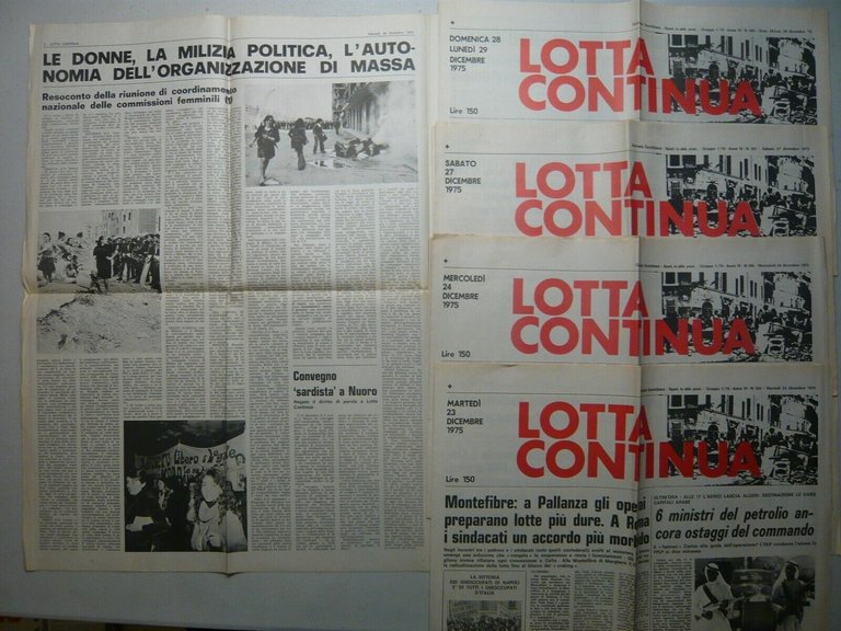 LOTTA CONTINUA.Giornale Quotidiano,Dicembre 1975[contestazione,movimento