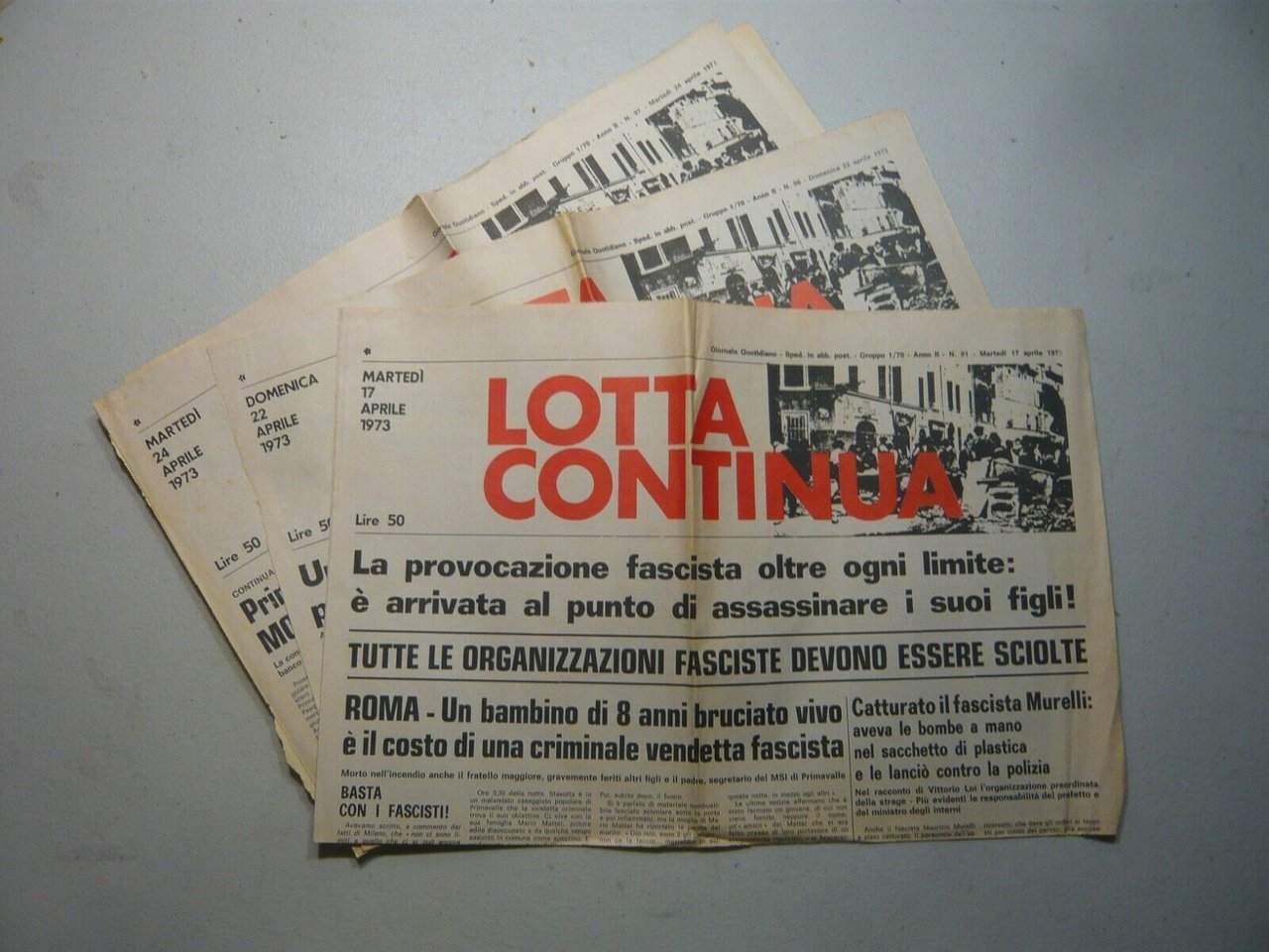 LOTTA CONTINUA.Giornale Quotidiano,luglio 1973[contestazione,movimento