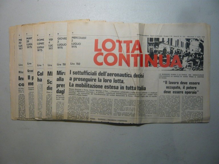 LOTTA CONTINUA.Giornale Quotidiano,Luglio 1975[contestazione,movimento