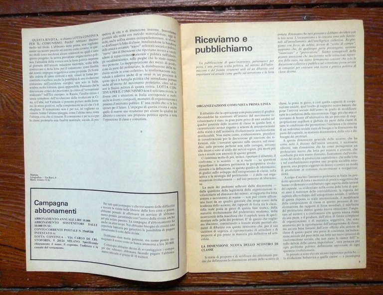 LOTTA CONTINUA PER IL COMUNISMO Anno I n.1 Aprile 1979[lotta …