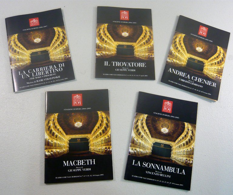 Lotto 11 libretti,TEATRO COMUNALE DI BOLOGNA[musica,opera,lirica,Verdi,Mozart
