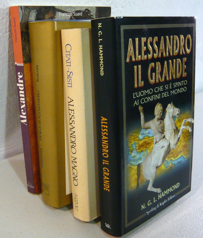 Lotto 4 libri storia,ALESSANDRO MAGNO(IL GRANDE)[Hammond,Citati,Arriano,Suard