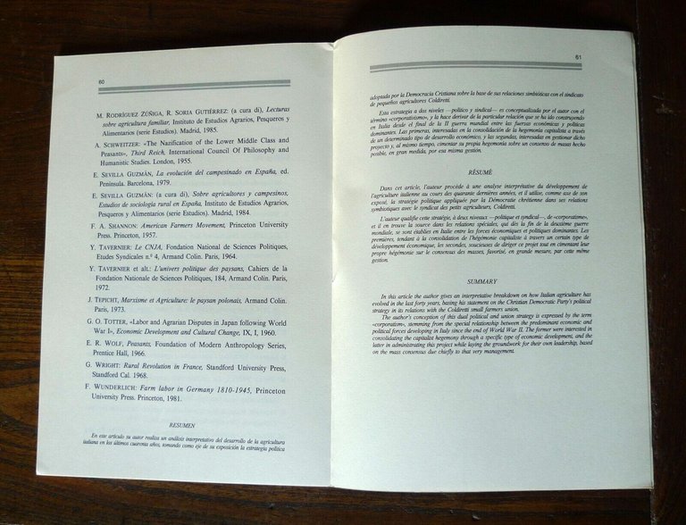 Lotto 4 opuscoli di Giovanni Mottura,Storia agricoltura italiana,Coldiretti