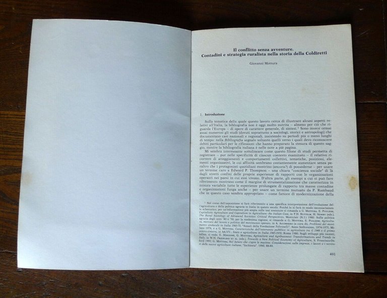 Lotto 4 opuscoli di Giovanni Mottura,Storia agricoltura italiana,Coldiretti