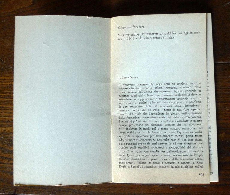 Lotto 4 opuscoli di Giovanni Mottura,Storia agricoltura italiana,Coldiretti