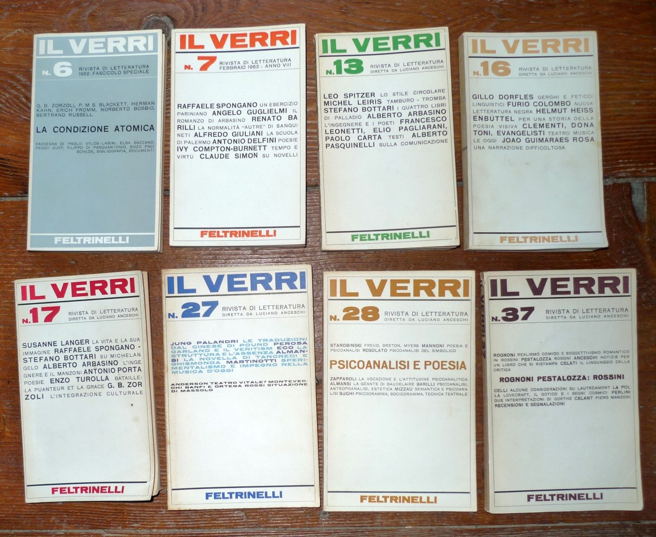 Lotto 8 IL VERRI.RIVISTA DI LETTERATURA,dir:L.Anceschi,1962-1971 Feltrinelli | Immagine principale