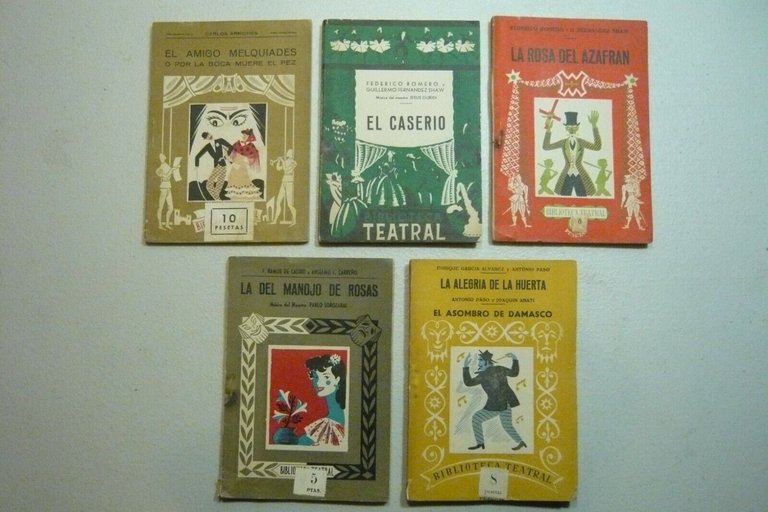 Lotto Biblioteca Teatral:5 vol.[Federico Romero,Carlos Arniches,Ramos de Castro
