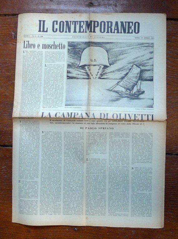 Lotto IL CONTEMPORANEO.SETTIMANALE DI CULTURA 1954-1957[Salinari,Trombadori