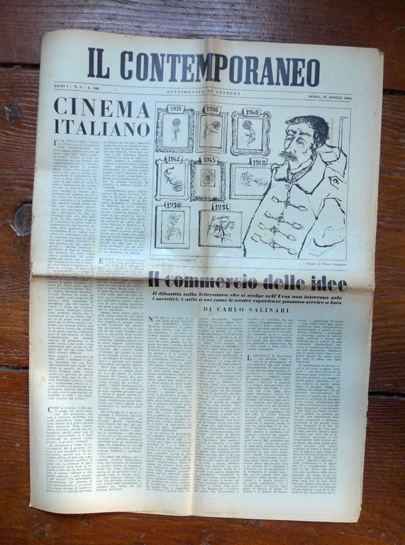 Lotto IL CONTEMPORANEO.SETTIMANALE DI CULTURA 1954-1957[Salinari,Trombadori