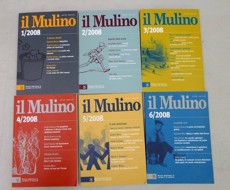 Lotto Il Mulino.Rivista bimestrale di cultura e politica,Bologna 2008,2009,2010
