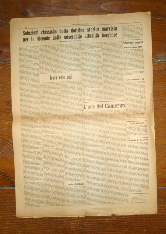 Lotto IL PROGRAMMA COMUNISTA ORGANO DEL PCInt 1960-1975[comunismo,Bordiga