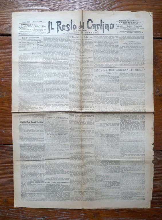 Lotto IL RESTO DEL CARLINO(LA PATRIA )GIORNALE DI BOLOGNA 1896-1903[quotidiano | Immagine Gallery 2