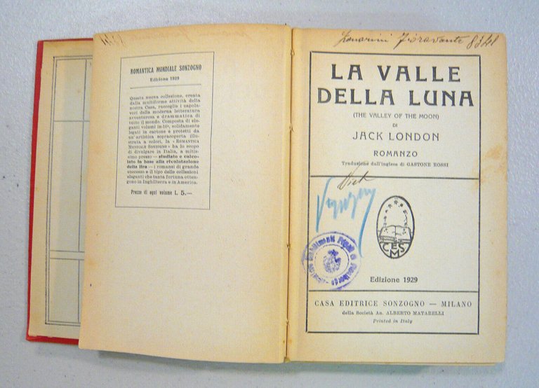 Lotto Jack London,COLLEZIONE ROMANTICA MONDIALE SONZOGNO,1928[Radiosa aurora
