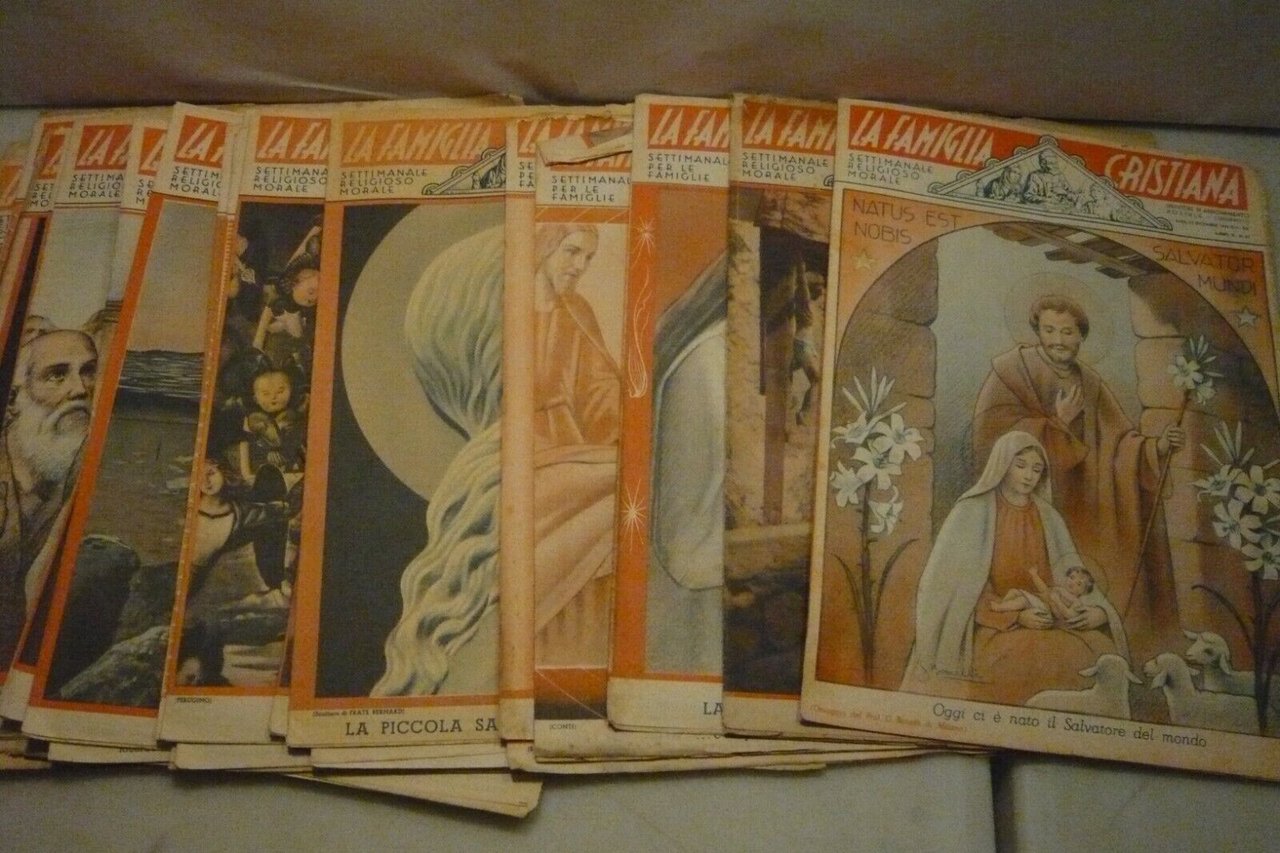 Lotto LA FAMIGLIA CRISTIANA.Settimanale per le famiglie,1942/42/43/45[29 num.