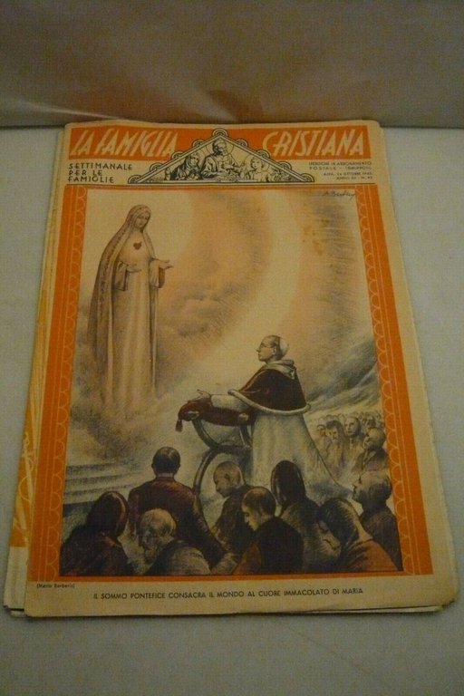 Lotto LA FAMIGLIA CRISTIANA.Settimanale per le famiglie,1942/42/43/45[29 num.