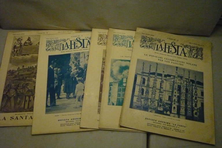 Lotto LA FESTA.Rivista settimanale illustrata della famiglia italiana,1929/30/31