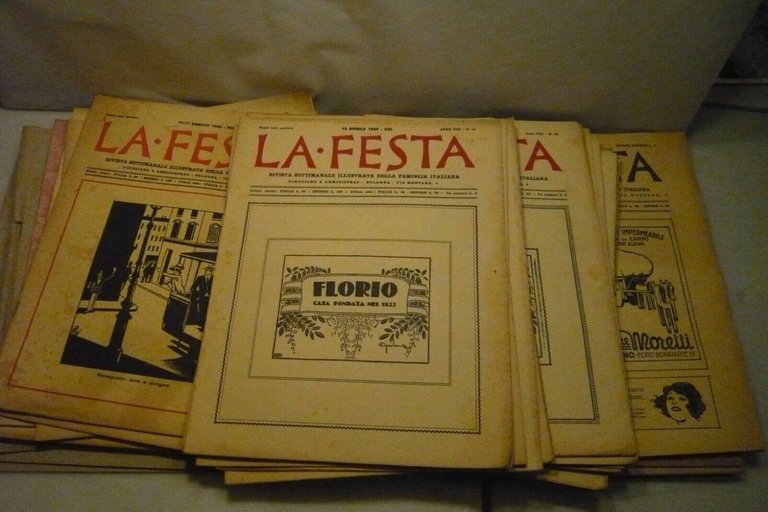 Lotto LA FESTA.Rivista settimanale illustrata della famiglia italiana,1929/30/31