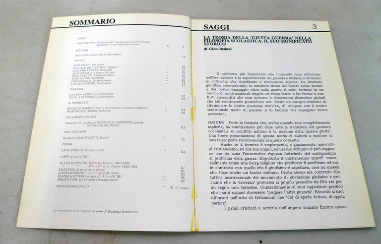 Lotto LETTERA.Rivista trimestrale,1987 Fabbiani[poesia,grafica,arte,annata