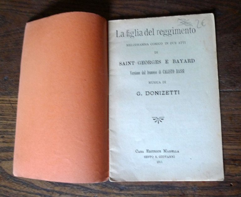 Lotto LIBRETTI D'OPERA:DONIZETTI,L e F. RICCI,COMAROSA,1911-1942[musica lirica