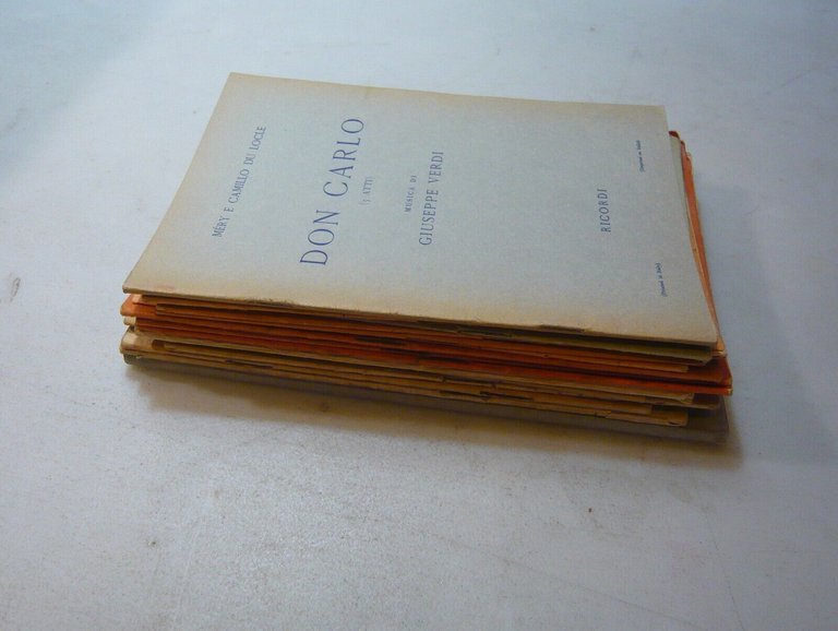 Lotto LIBRETTI D'OPERA[Meyerbeer,Giuseppe Verdi,Bellini,De Flotow, Ponchielli