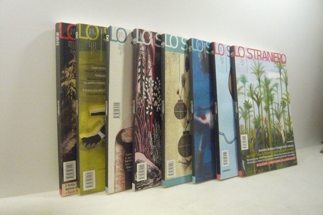 Lotto LO STRANIERO. Arte cultura società,2004[8 numeri,Goffredo Fofi