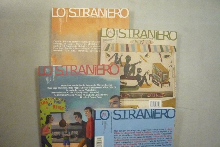 Lotto LO STRANIERO. Arte cultura società,2005[8 numeri,Goffredo Fofi