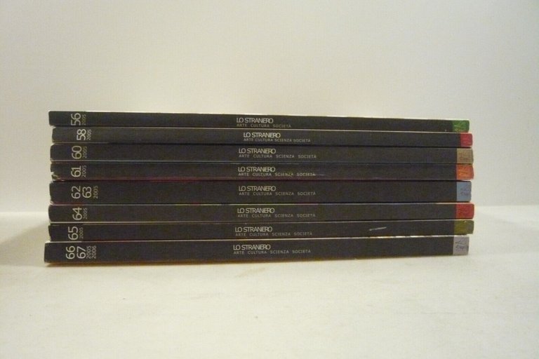 Lotto LO STRANIERO. Arte cultura società,2005[8 numeri,Goffredo Fofi