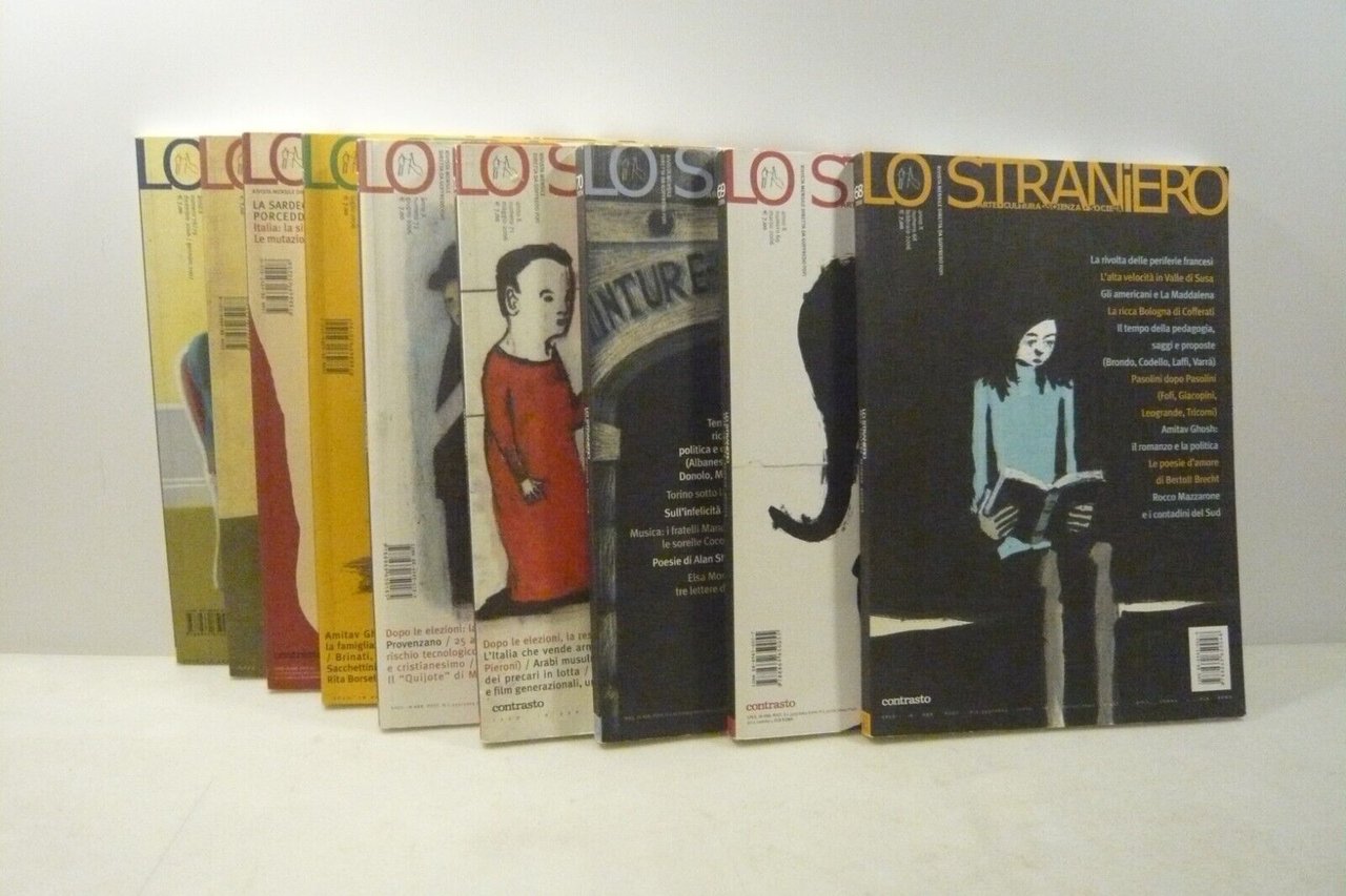 Lotto LO STRANIERO. Arte cultura società,2006[9 numeri,Goffredo Fofi