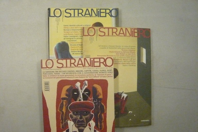 Lotto LO STRANIERO. Arte cultura società,2006[9 numeri,Goffredo Fofi