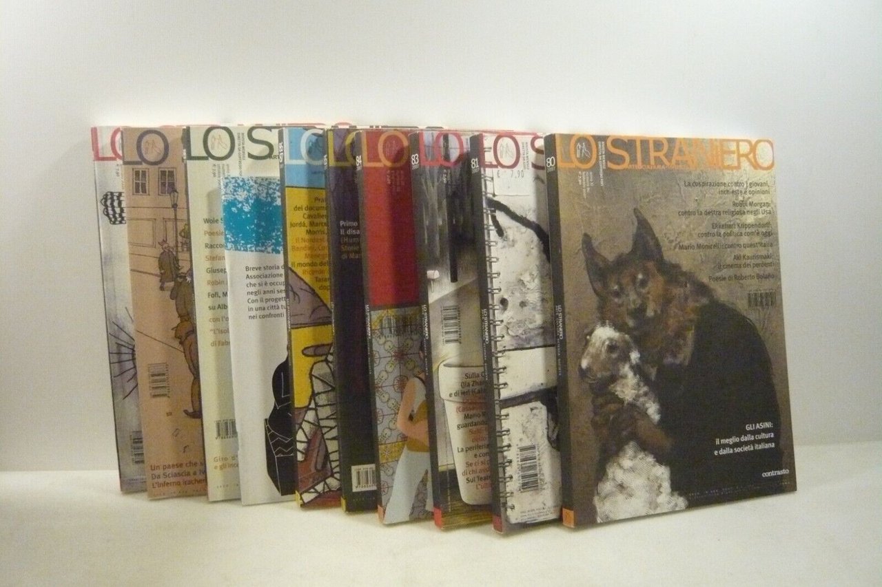 Lotto LO STRANIERO. Arte cultura società,2007[9 numeri,Goffredo Fofi