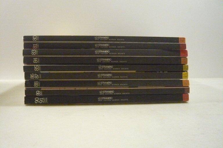 Lotto LO STRANIERO. Arte cultura società,2007[9 numeri,Goffredo Fofi