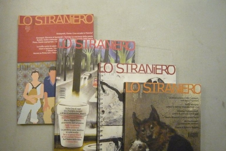 Lotto LO STRANIERO. Arte cultura società,2007[9 numeri,Goffredo Fofi